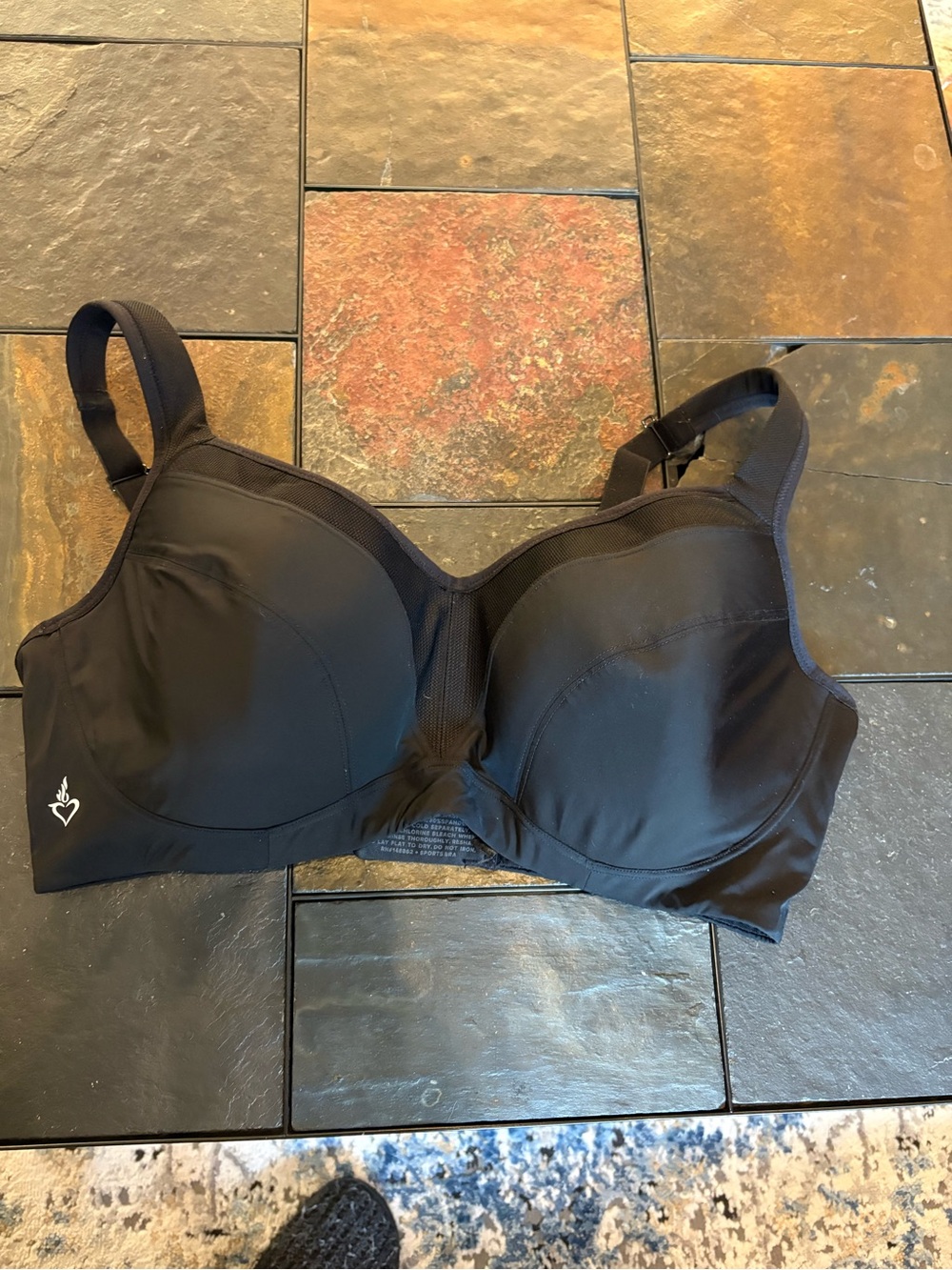 torrid Black Supportive Underwire Sports Bra with Wide Straps